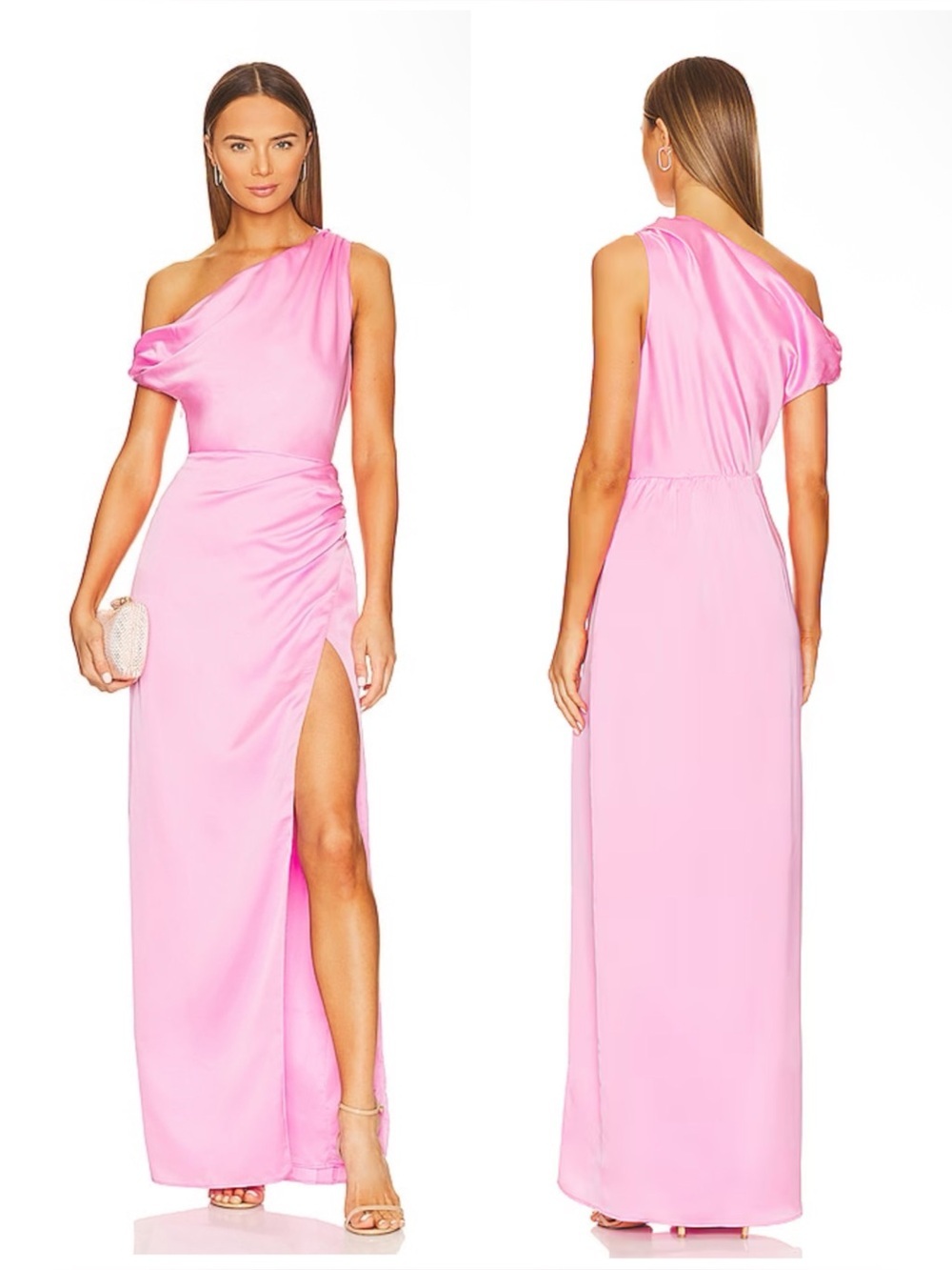 Show Me Your MuMu Jodie Dress in Pink Luxe Satin Size XS